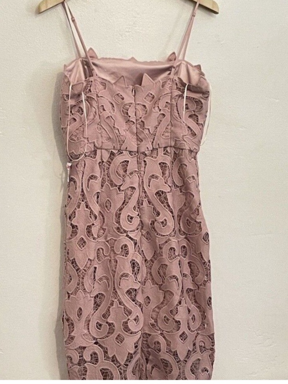 Bardot Blush Pink Lace Midi Dress - Picture 4 of 7
